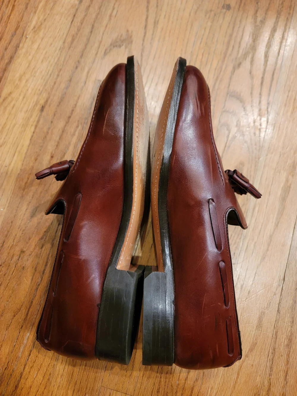 Vintage Johnston & Murphy Aristocraft Mens Brown Tassel Loafers In Cordovan